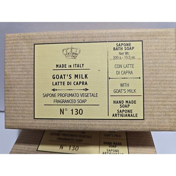 Sapone Profumato Vegetable Fragranced Soap Hand Made in Italy Goat's milk 3 Pack - Picture 2 of 6